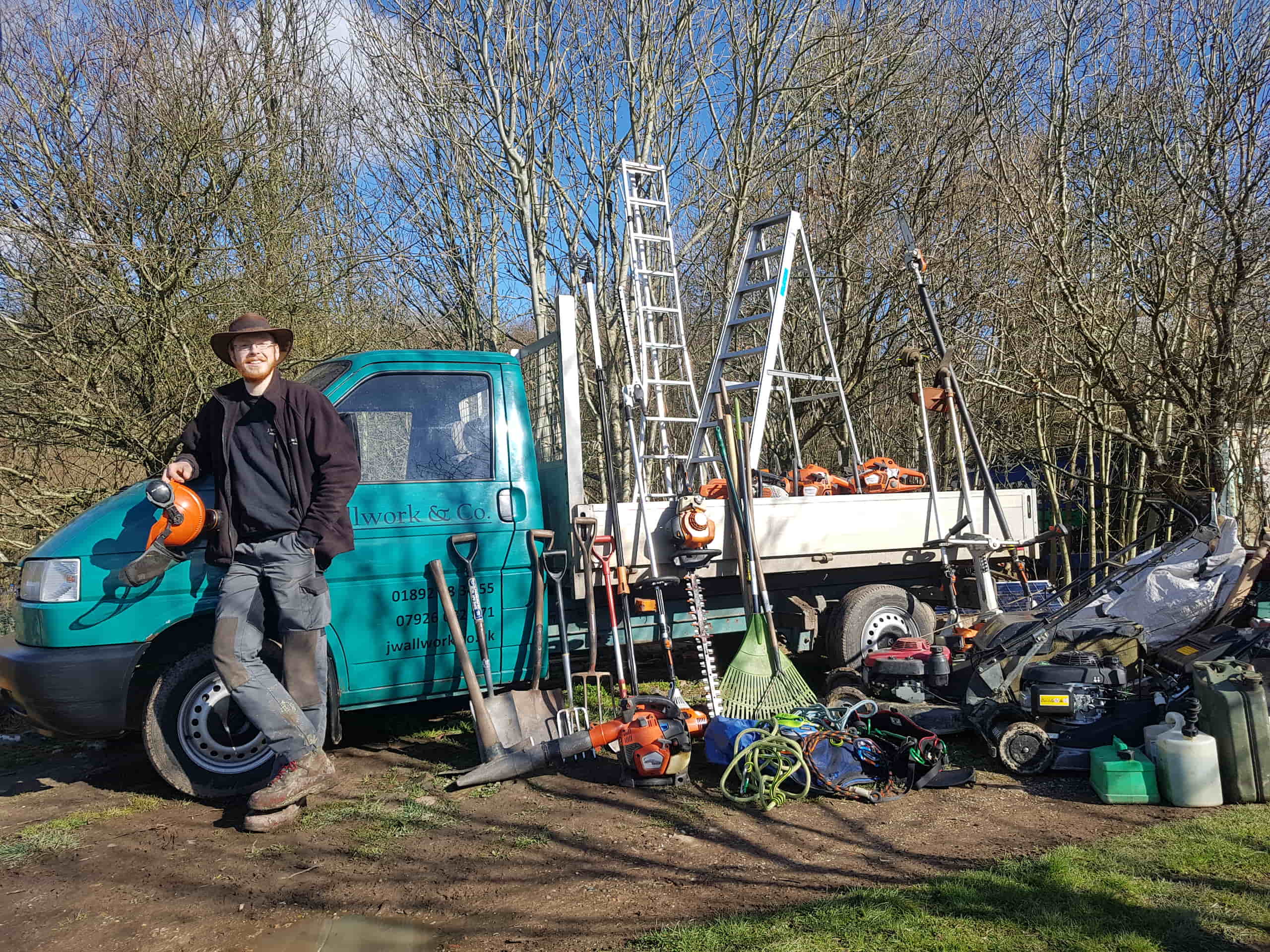 John with all his kit in 2019